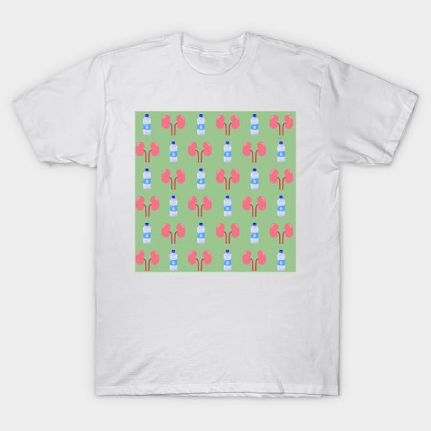 Kidneys & Water Bottles T-Shirt by MoonOverPines